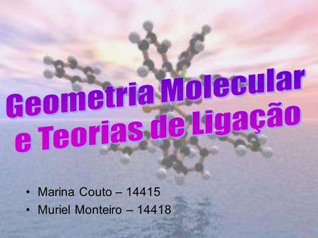 Geometria Molecular e Teorias de Ligação Marina Couto – 14415