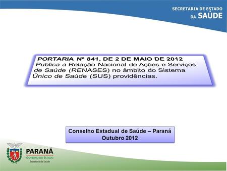 Conselho Estadual de Saúde – Paraná