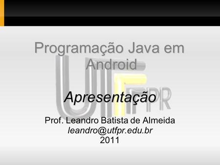 Programação Java em Android