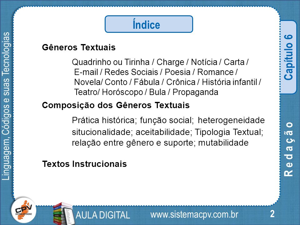 REDAÇÃO 6- Gêneros Textuais AULA DIGITAL. - ppt carregar