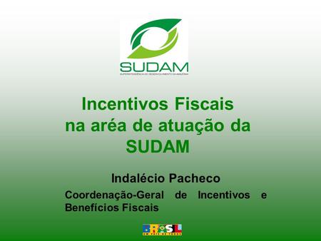 Indalécio Pacheco Coordenação-Geral de Incentivos e Benefícios Fiscais