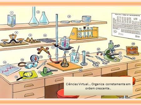 Ciências Virtual... Organiza corretamente em ordem crescente..