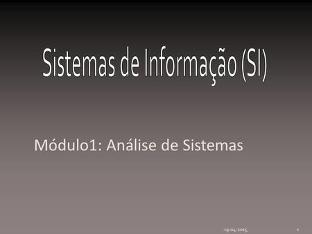 Sistemas de Informação (SI)