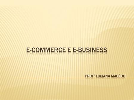 E-commerce e E-business