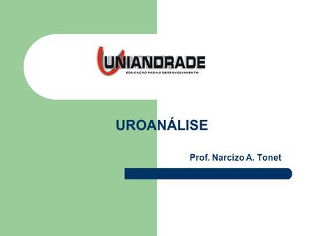 UROANÁLISE Prof. Narcizo A. Tonet