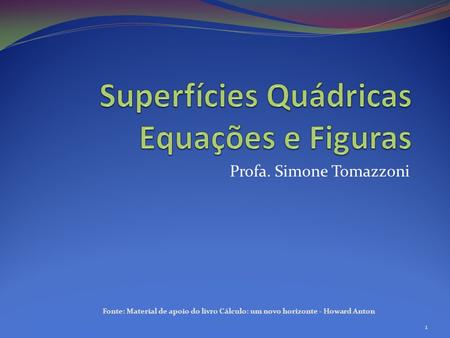 Superfícies Quádricas Equações e Figuras