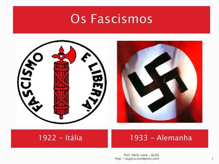 Os Fascismos Itália Alemanha