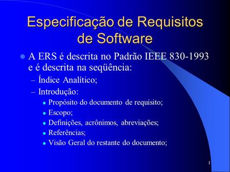 Especificação de Requisitos de Software