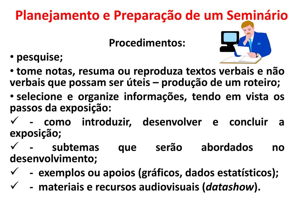 Apresentação do seminário