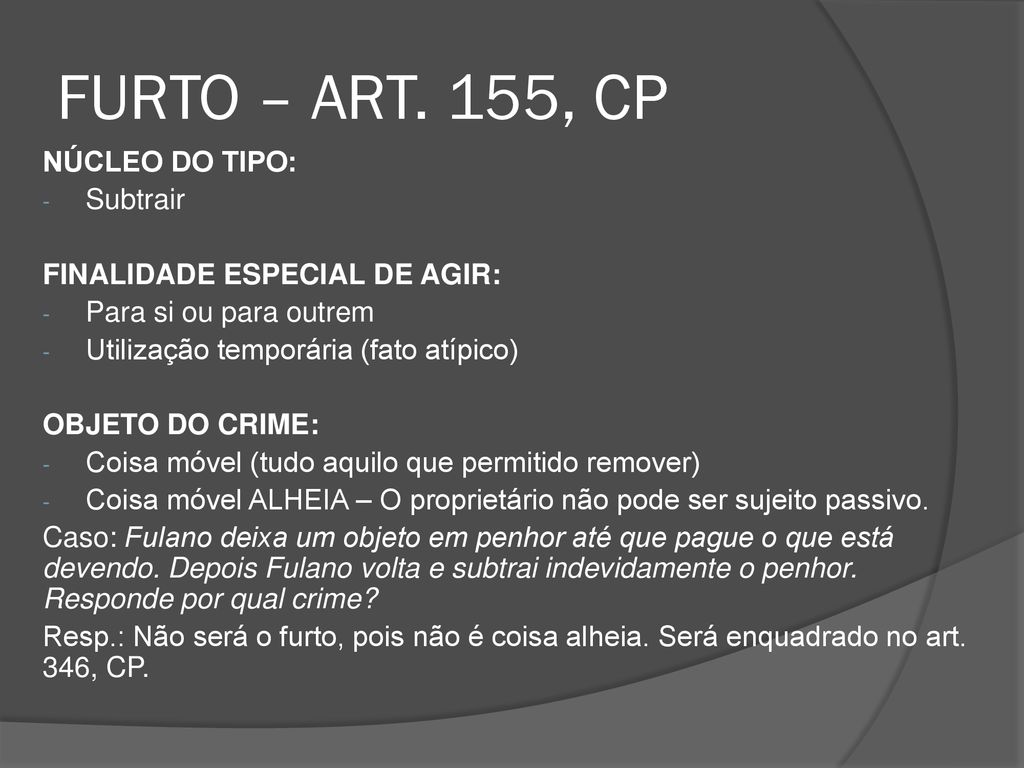 Furto (art. 155, CP), EAD