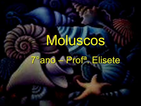 Moluscos 7°ano – Profª. Elisete.