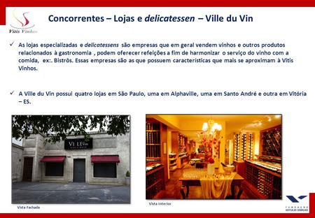 Concorrentes – Lojas e delicatessen – Ville du Vin