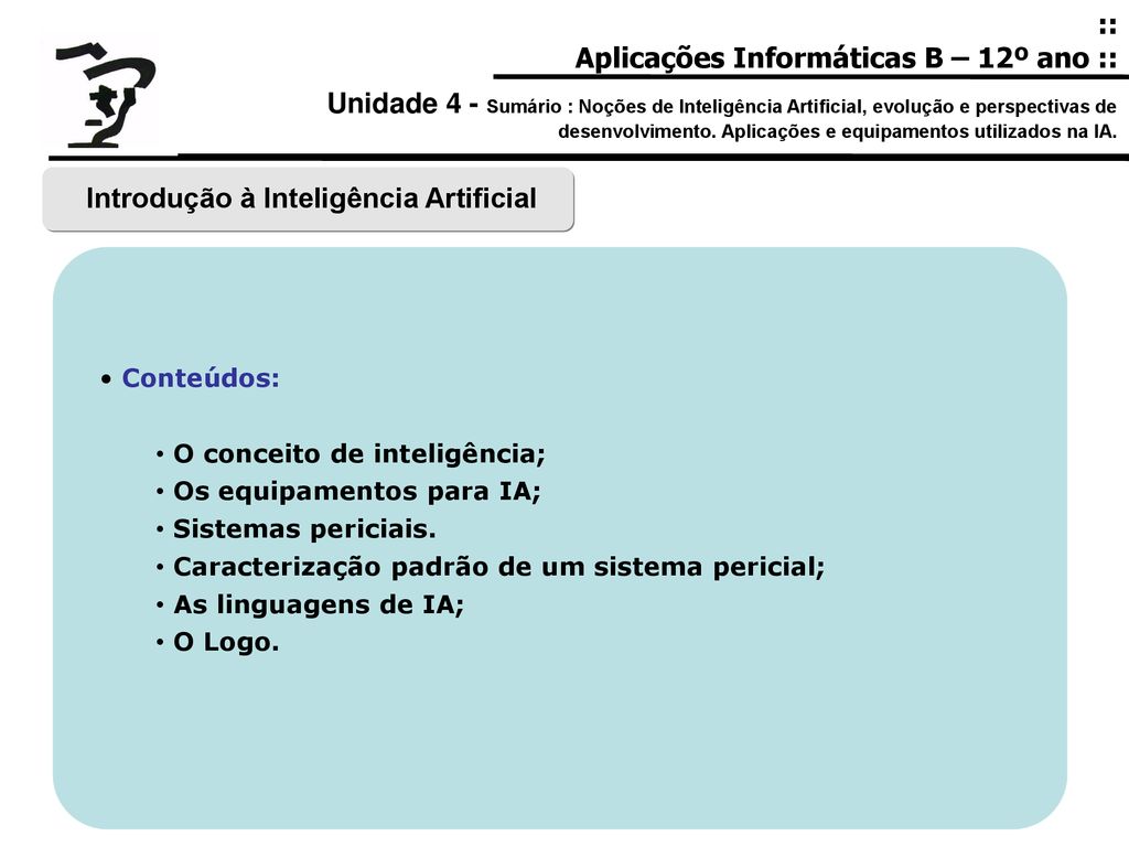 Trabalho de Inteligência Artificial - ppt carregar