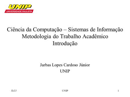 Jarbas Lopes Cardoso Júnior UNIP