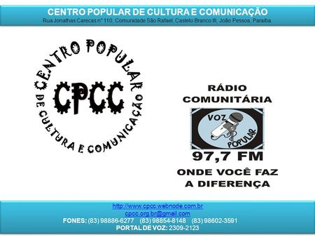 CENTRO POPULAR DE CULTURA E COMUNICAÇÃO