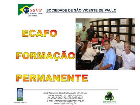 ECAFO FORMAÇÃO PERMANENTE SOCIEDADE DE SÃO VICENTE DE PAULO
