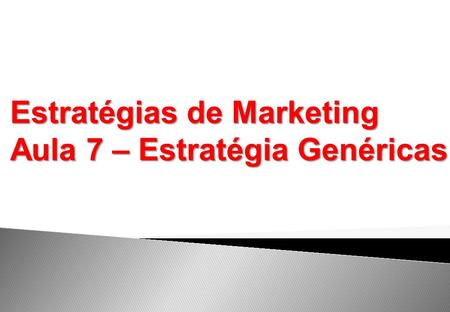 Estratégias de Marketing