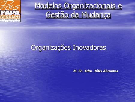 Modelos Organizacionais e Gestão da Mudança