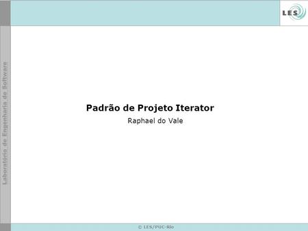 Padrão de Projeto Iterator