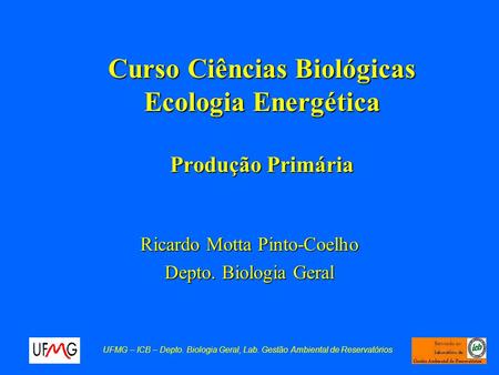 Curso Ciências Biológicas Ecologia Energética Produção Primária