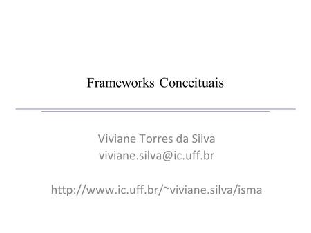 Frameworks Conceituais