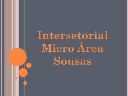 Intersetorial Micro Área Sousas. A participação do Centro de Saúde Sousas teve início em 2003, quando os serviços da região (OGs e ONGs) passaram a elaborar.