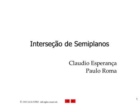 Interseção de Semiplanos