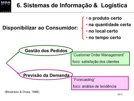 6. Sistemas de Informação & Logística