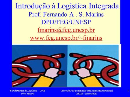 Introdução à Logística Integrada Prof. Fernando A. S