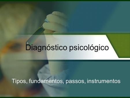 Diagnóstico psicológico