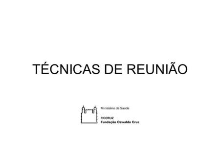 TÉCNICAS DE REUNIÃO.