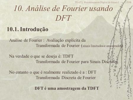 10. Análise de Fourier usando DFT