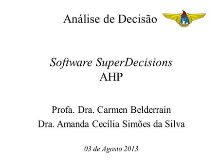 Software SuperDecisions AHP