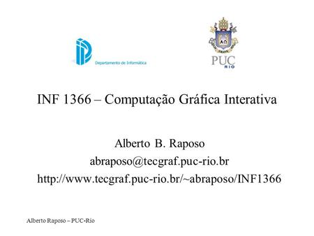 INF 1366 – Computação Gráfica Interativa