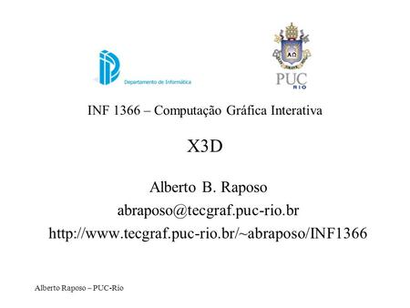 INF 1366 – Computação Gráfica Interativa X3D