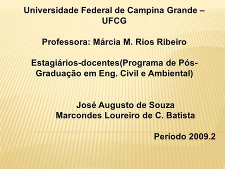 Universidade Federal de Campina Grande – UFCG