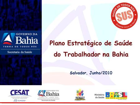 Plano Estratégico de Saúde do Trabalhador na Bahia