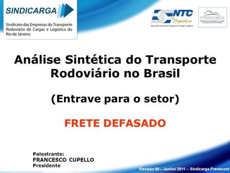 Análise Sintética do Transporte Rodoviário no Brasil