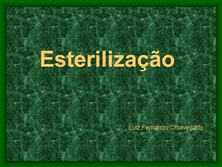 Esterilização Luiz Fernando Chiavegatto.