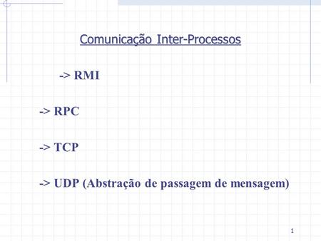 Comunicação Inter-Processos