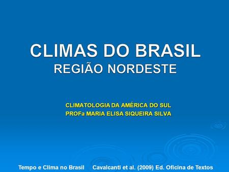 CLIMAS DO BRASIL REGIÃO NORDESTE