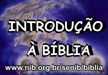 INTRODUÇÃO À BÍBLIA INTRODUÇÃO À BÍBLIA INTRODUÇÃO À BÍBLIA INTRODUÇÃO