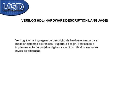 VERILOG HDL (HARDWARE DESCRIPTION LANGUAGE)