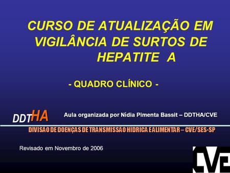 HA DDT Aula organizada por Nídia Pimenta Bassit – DDTHA/CVE