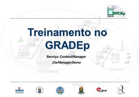 Slide 1 Rede Nacional de Ensino e Pesquisa Treinamento em Gradep - junho 2005 Serviço ContextManager Treinamento no GRADEp Serviço ContextManager CtxManagerDemo.