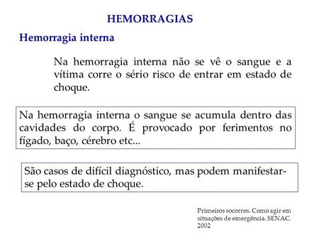 HEMORRAGIAS Hemorragia interna