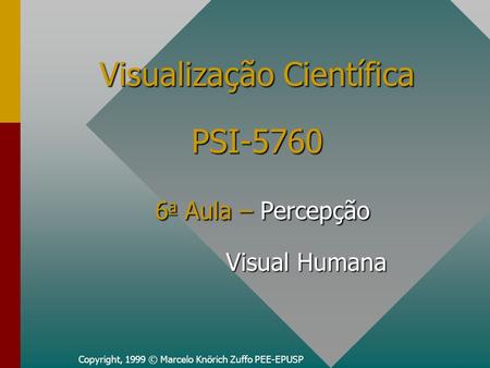 Visualização Científica PSI a Aula – Percepção Visual Humana