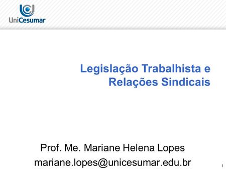 Prof. Me. Mariane Helena Lopes
