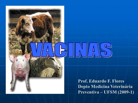 Prof. Eduardo F. Flores Depto Medicina Veterinária Preventiva – UFSM (2009-1)