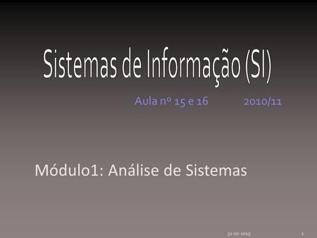 Sistemas de Informação (SI)